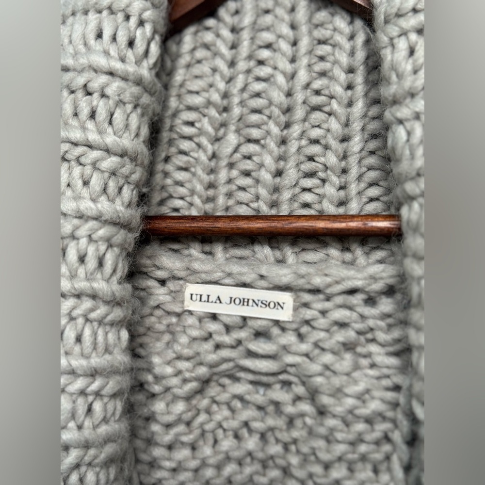 ULLA JOHNSON Alpaca Cardigan Sand
Knit Sweater Size L Aiko - Picture 7 of 15